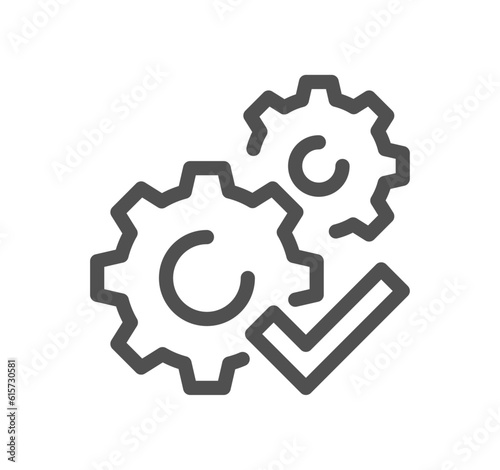 Inspection related icon outline and linear vector.