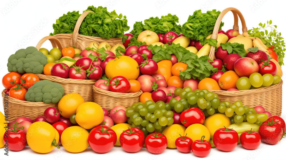 Illustration of vegetables and fruits in a bowl on the table, healthy nutrition and abundance, juicy bright fruits as sunny accents, and fresh vegetables that embody nature's nutrition, Generative AI Illustration of vegetables and fruits in a bowl on the table, healthy nutrition and abundance, juicy bright fruits as sunny accents, and fresh vegetables that embody nature's nutrition, Generative AI