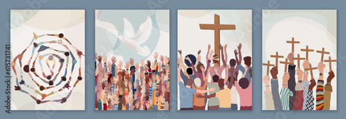 Wallpaper Mural Christian group or community of diverse culture