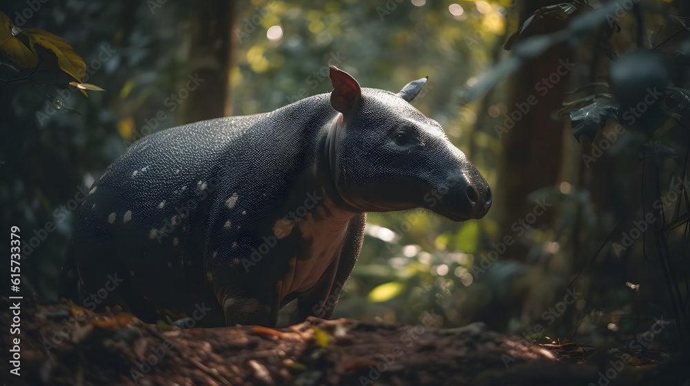 Enchanting World of Tapirs. Generative AI