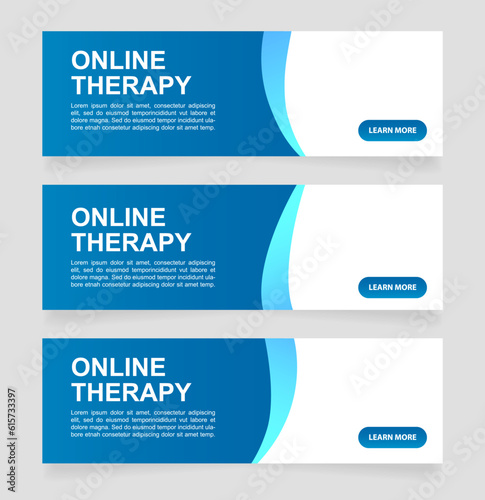 Counseling service online web banner design template. Vector flyer with text space. Advertising placard with customized copyspace. Promotional printable poster for advertising. Graphic layout