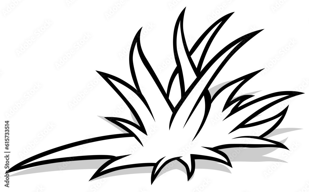 Drawing of a Bunch of Grass Drawing of a Bunch of Grass