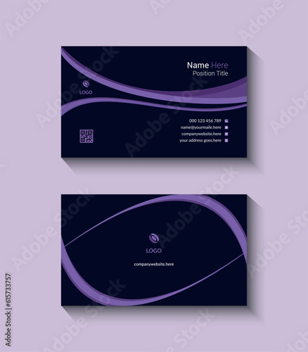 black and blue business card design