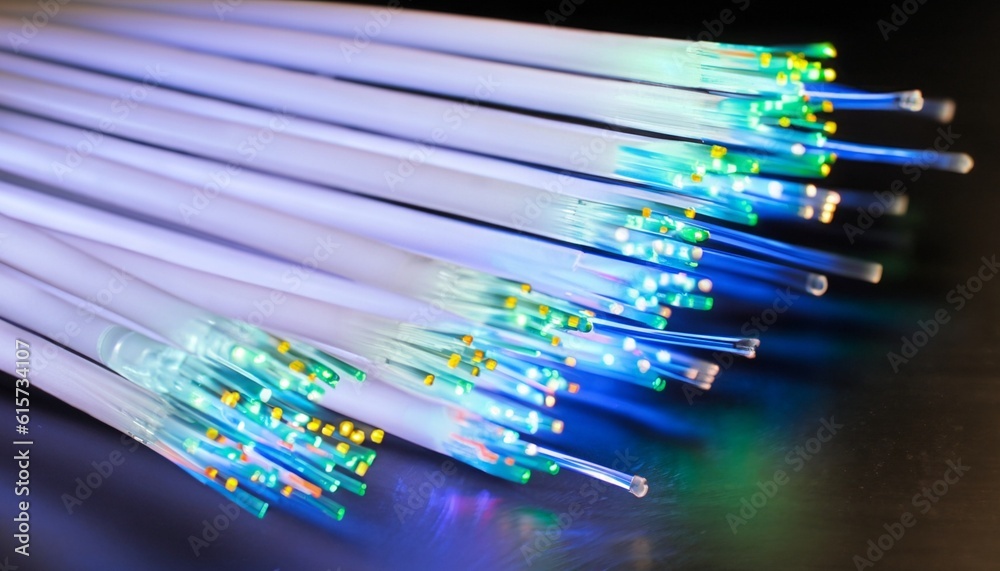background with lots of light spots, fiber aptical cable, Ai Generate background with lots of light spots, fiber aptical cable, Ai Generate