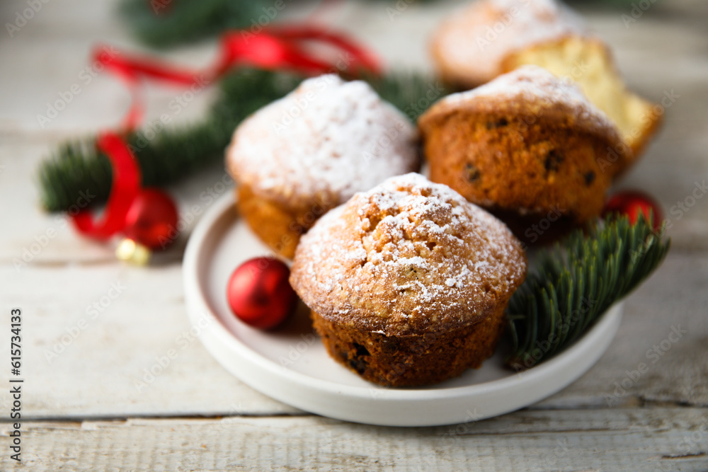 Festive homemade muffins with spices Festive homemade muffins with spices