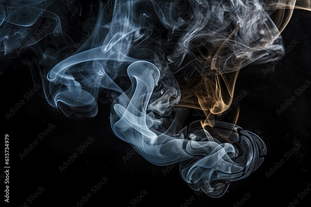 Fototapeta premium smoke on black backgrounds