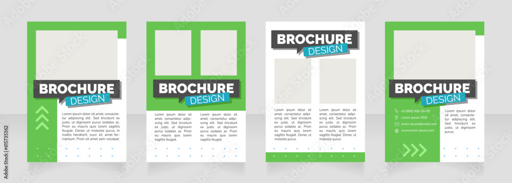 Write attractive resume blank brochure design. Template set with copy space for text. Premade corporate reports collection. Editable 4 paper pages. Rubik Black, Regular, Light fonts used