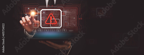 danger warning concept or information error that should be urgently fixed and repaired ,Notification of security issues ,program developer, exclamation mark ,alarm,computer virus detected