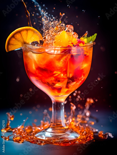Professional photography of a bright, juicy, delicious cocktails with beautiful decor