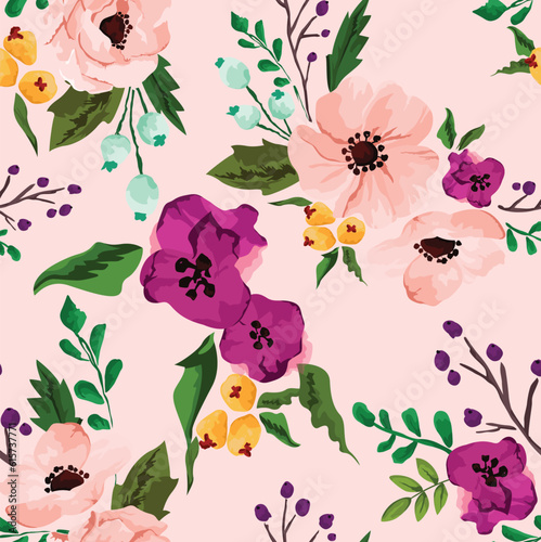 vector flower tropical florals seamless