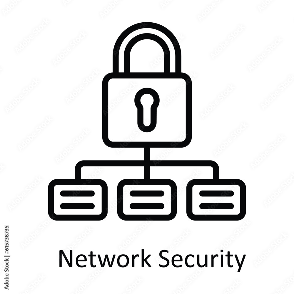 Network Security Vector outline Icon Design illustration. Cyber security Symbol on White background EPS 10 File
Network Security Vector outline Icon Design illustration. Cyber security Symbol on White background EPS 10 File