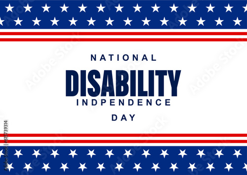 national disability independence day Holiday concept. Template for background, banner, card, poster, t-shirt with text inscription