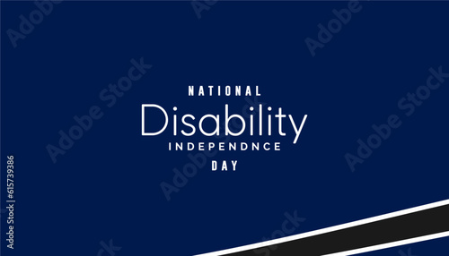 national disability independence day Holiday concept. Template for background, banner, card, poster, t-shirt with text inscription