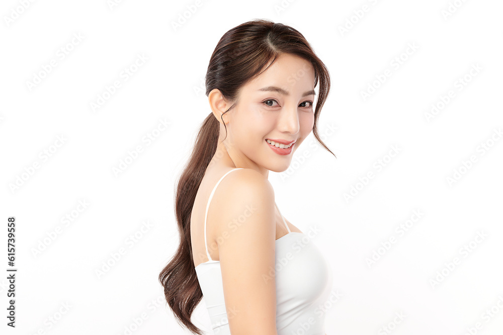 Beautiful young asian woman with clean fresh skin on white background, Face care, Facial treatment, Cosmetology, beauty and spa, Asian women portrait. Beautiful young asian woman with clean fresh skin on white background, Face care, Facial treatment, Cosmetology, beauty and spa, Asian women portrait.