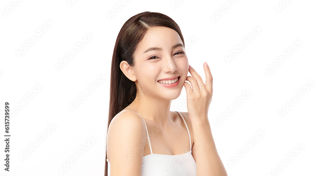 Beautiful young asian woman with clean fresh skin on white background, Face care, Facial treatment, Cosmetology, beauty and spa, Asian women portrait. Beautiful young asian woman with clean fresh skin on white background, Face care, Facial treatment, Cosmetology, beauty and spa, Asian women portrait.