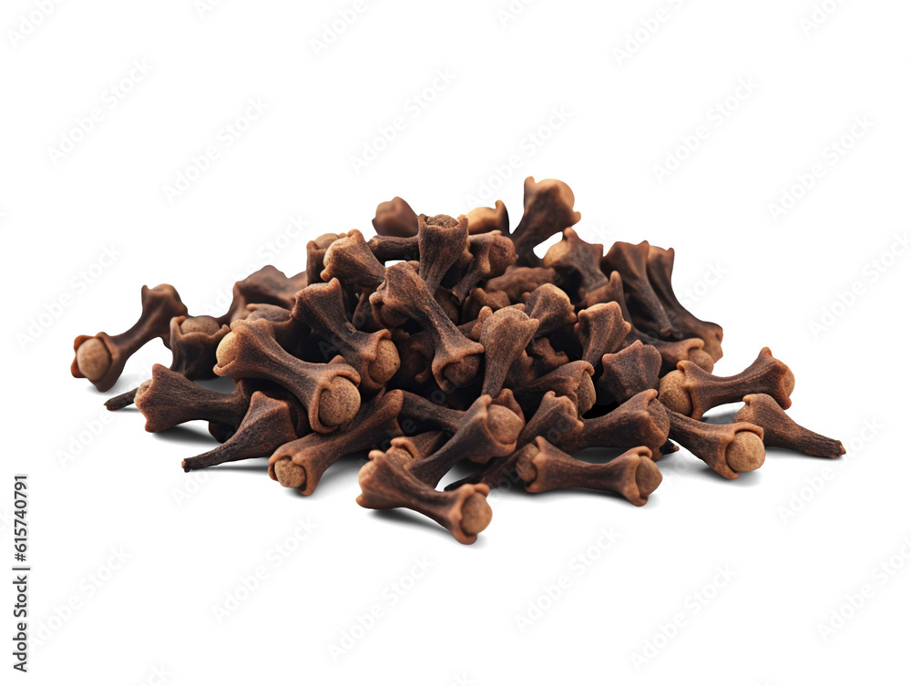 Pile of cloves isolated on transparent or white background, png Pile of cloves isolated on transparent or white background, png