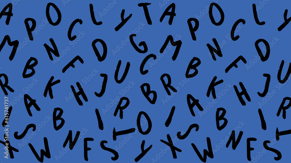 template with the image of keyboard symbols. set of letters. Surface template. blue background. Horizontal image. template with the image of keyboard symbols. set of letters. Surface template. blue background. Horizontal image.