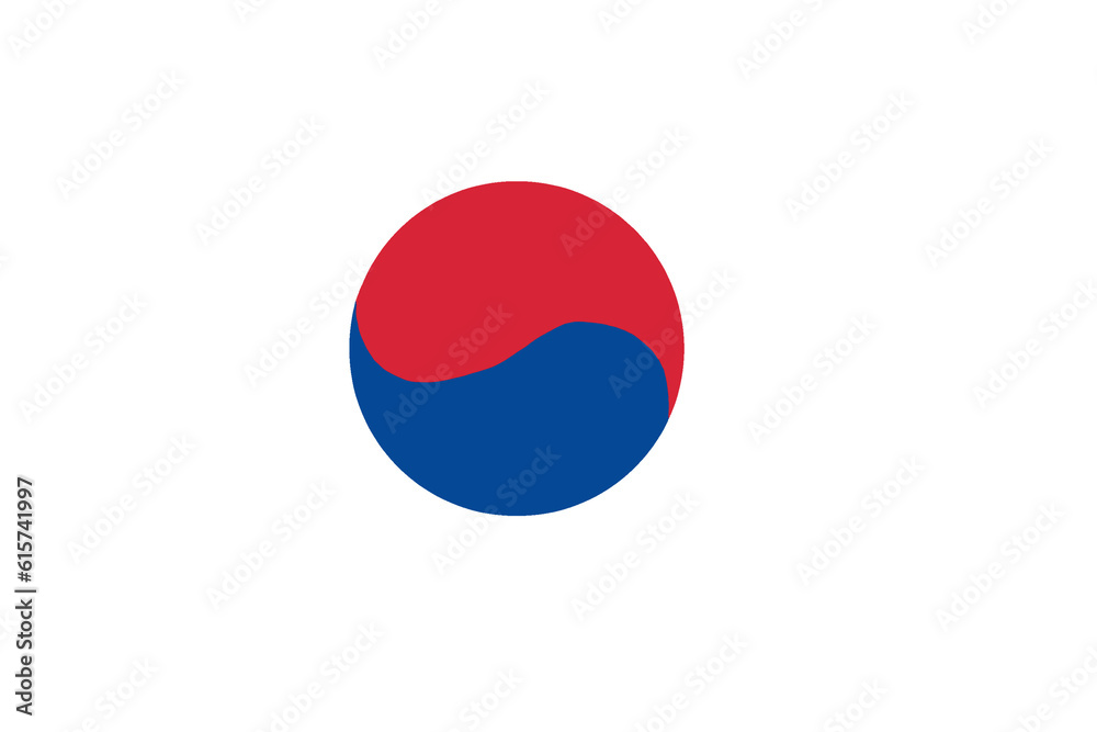 The Simple National Flag Of South Korea Taegeukgi Only Red And Blue the-simple-national-flag-of-south-korea-taegeukgi-only-red-and-blue