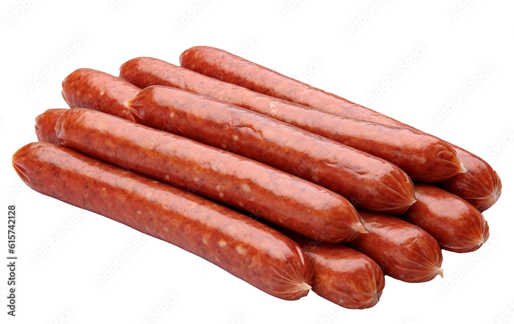 sausage isolated on white background, AI generative sausage isolated on white background, AI generative