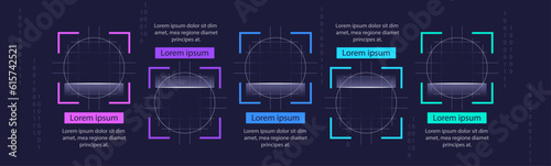Scanning technology infographic chart design template. Abstract infochart with copy space. Instructional graphics with 5 step sequence. Visual data presentation. Myriad Pro-Regular font used