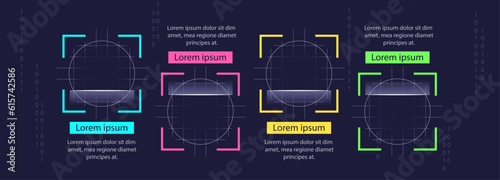 Authentication process infographic chart design template. Abstract infochart with copy space. Instructional graphics with 4 step sequence. Visual data presentation. Myriad Pro-Regular font used