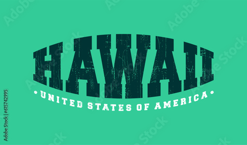 Vintage typography college hawaii for graphic tee t shirt and sweatshirt .