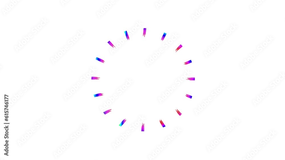 Animated hand drawn colorful symbol of rays. Looped video. Flat vector illustration isolated on white background. Animated hand drawn colorful symbol of rays. Looped video. Flat vector illustration isolated on white background.