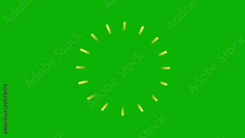 Wallpaper Mural Animated hand drawn golden symbol of rays. Looped video. Flat vector illustration isolated on green background. Torontodigital.ca