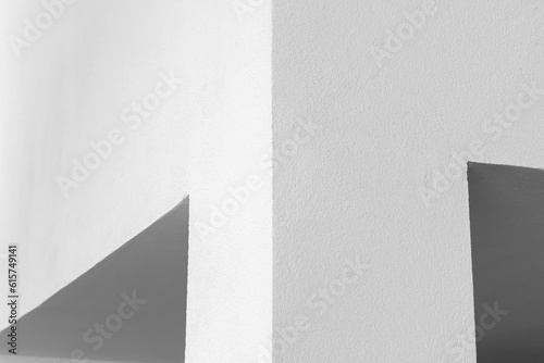 Abstract white minimal architecture background photo with corners