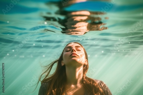 Portrait of a woman under water, image of poetic reverie © Joaquin Corbalan