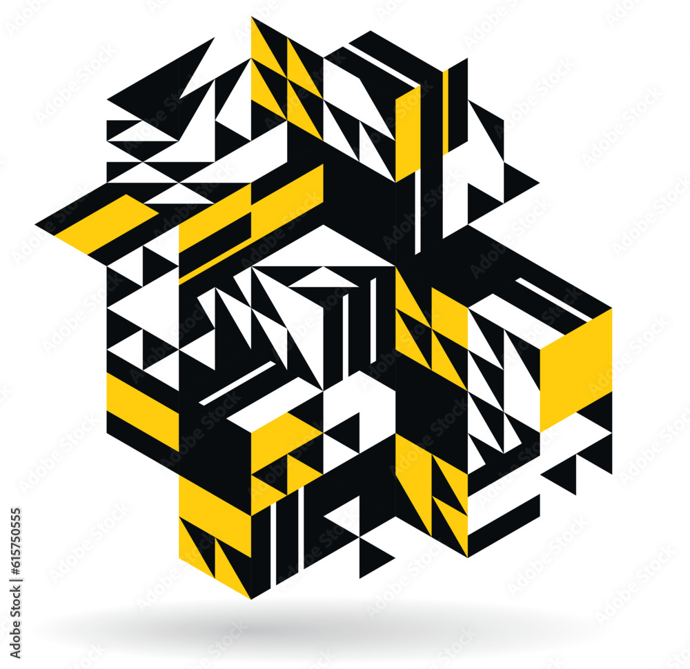 Vetor de Isometric 3D cubes vector abstract geometric background ...
