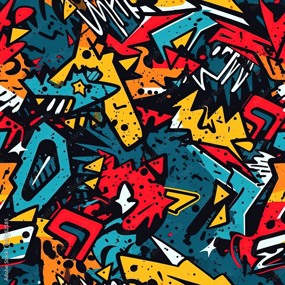 Naklejka premium Funky Jungle Leaf Pattern Minimalist Movement Vector Patterns Contemporary Asian Floral Pattern Clothes Inspired Pattern Collection Vibrant Abstract Artistic Swirl