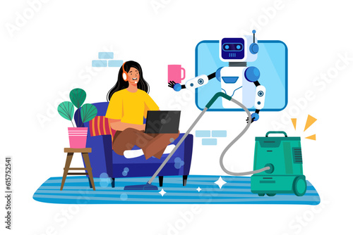 AI virtual assistants assist with daily tasks. © freeslab