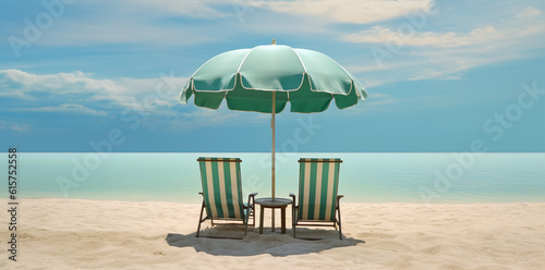 Green Beach Umbrella