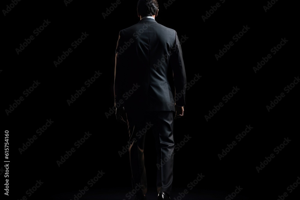 Obraz premium Business professional. Handsome businessman in stylish modern suit on black background
