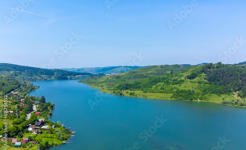 Aerial view of Bezid lake - Romania