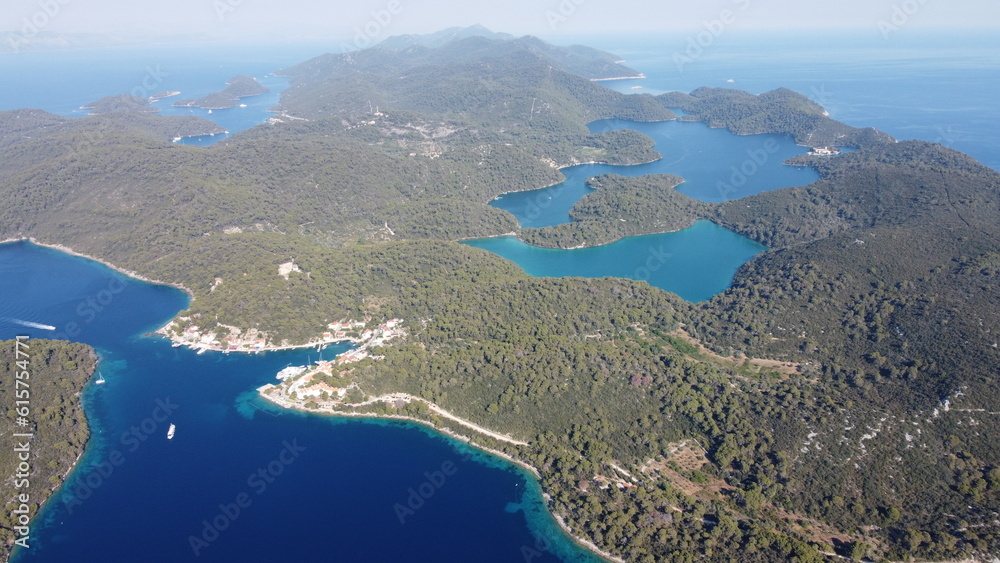 Mljet Island, Croatia. Aerial drone view.