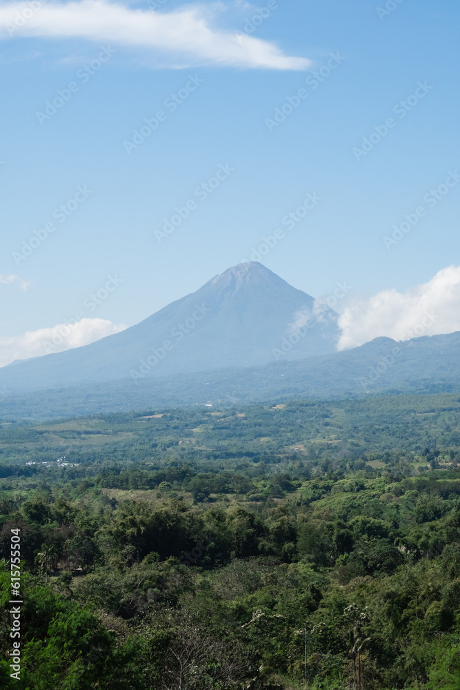 Scenic Landscape with a Majestic Volcano as the Main Focus in Nature. Scenic Landscape with a Majestic Volcano as the Main Focus in Nature.