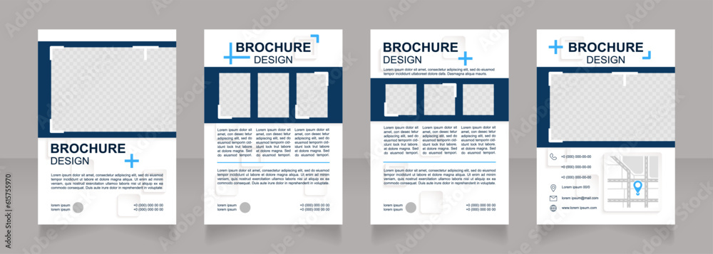 Promoting special offers and opportunities blank brochure design. Template set with copy space for text. Premade corporate reports collection. Editable 4 paper pages. Arial Bold, Regular fonts used