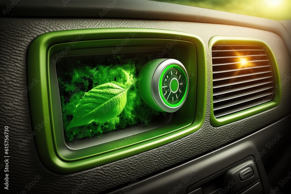 Bad smell in the car. Concept of faulty air conditioners. Smelly gas