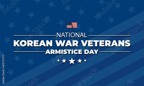 National Korean War Veterans Armistice Day July 27 Background vector Illustration