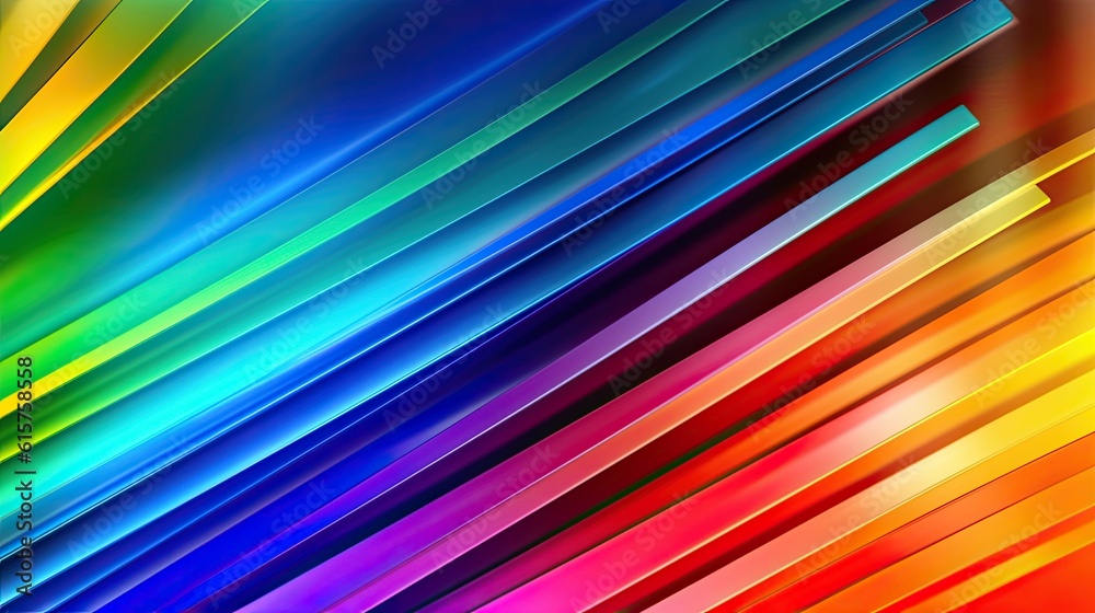 Abstract iridescent background from stripes of different iridescent colors. Rainbow background. AI generated Generative AI Abstract iridescent background from stripes of different iridescent colors. Rainbow background. AI generated Generative AI
