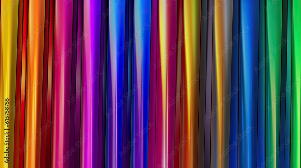Abstract iridescent background from stripes of different iridescent colors. Rainbow background. AI generated Generative AI Abstract iridescent background from stripes of different iridescent colors. Rainbow background. AI generated Generative AI