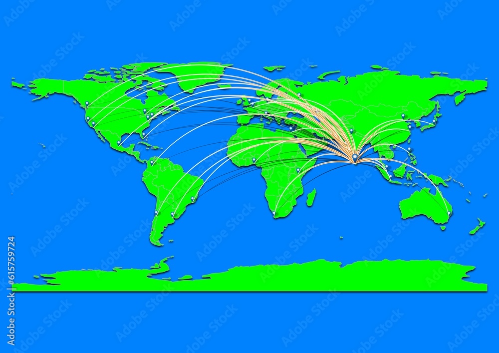 Naklejka premium Vibrant Colombo, Sri Lanka map - Export concept map for Colombo, Sri Lanka on World map. Suitable for export concepts. File is suitable for digital editing and prints of all sizes.