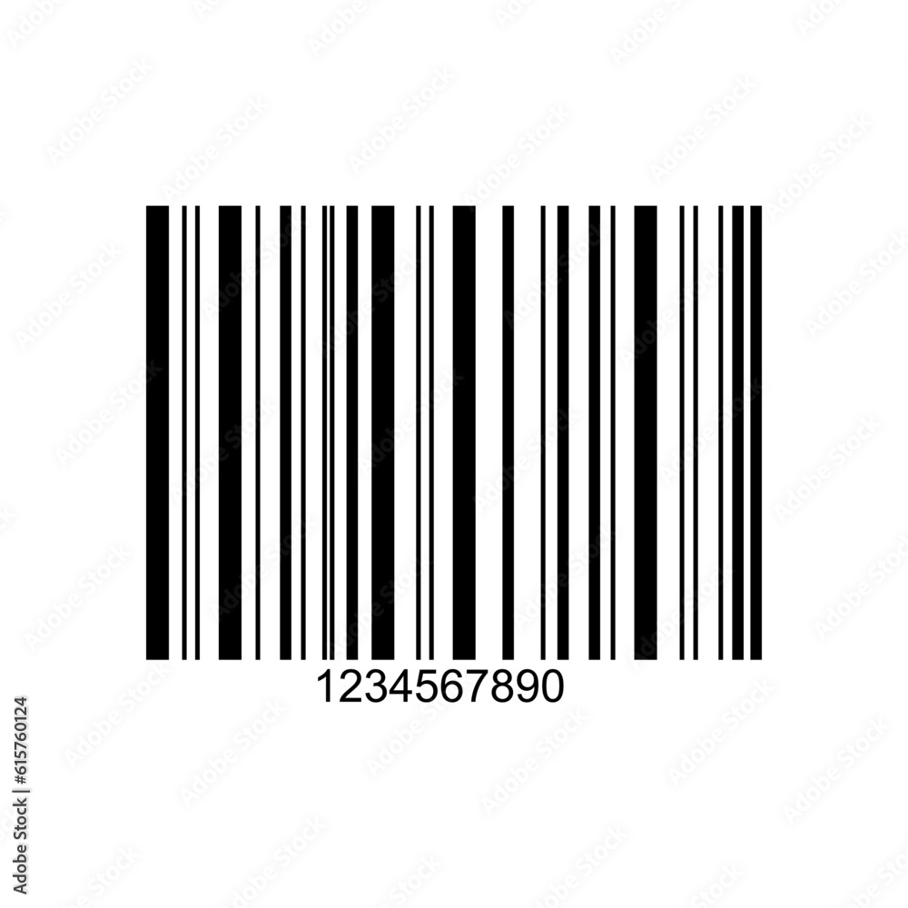 Bar code label template isolated on white background. Barcode icon. Visual data representation with product information. Vector graphic illustration Bar code label template isolated on white background. Barcode icon. Visual data representation with product information. Vector graphic illustration