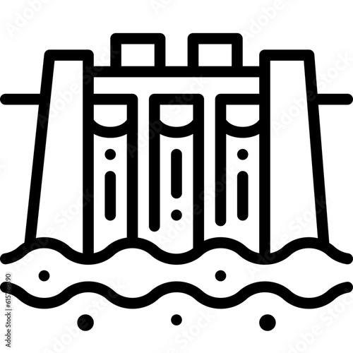 dam line icon