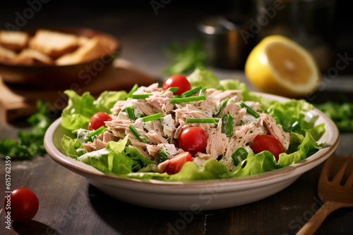 Photo of a delicious bowl of tuna salad