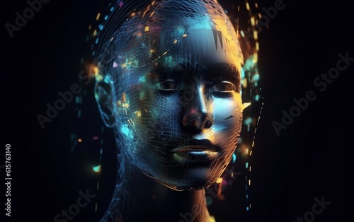 Synthetic Facial Abstraction Exploring the Boundaries of AI. Generative AI