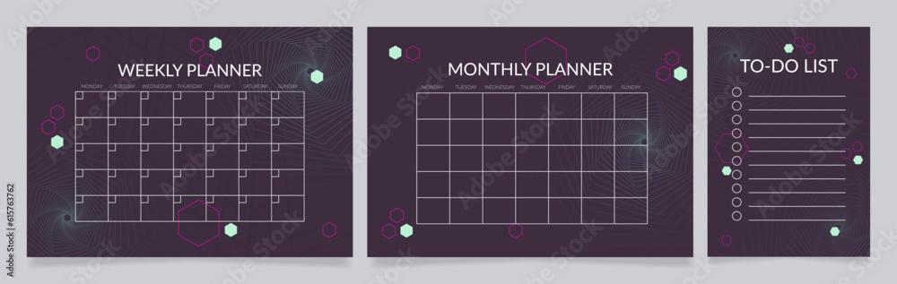 Vetor de Schedules worksheet design template set. Printable goal ...
