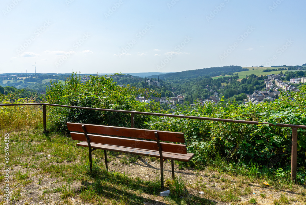 View over the Vogtland in Saxony View over the Vogtland in Saxony